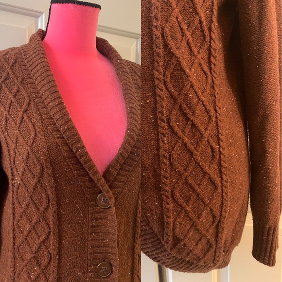 Reitmans burnt orange-brown cardigan - Picture 6 of 6